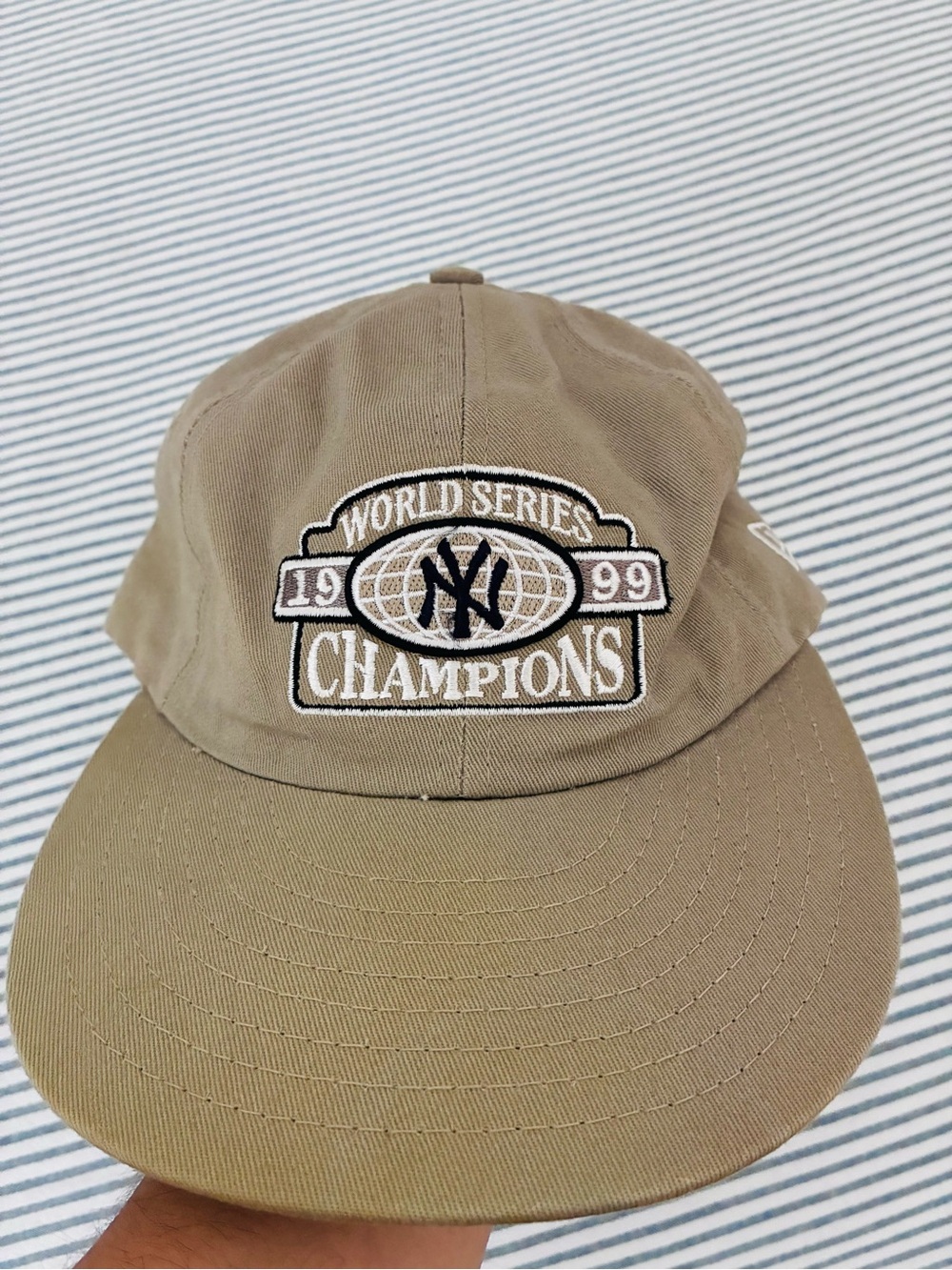 1999 World Series NY Champions Tan Baseball Cap